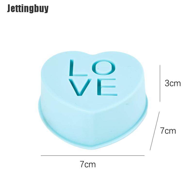 [Jettingbuy] 1PC Silicone Cake Cup DIY Love Muffin Cake Cup Pudding Mold Baking Cake Mould