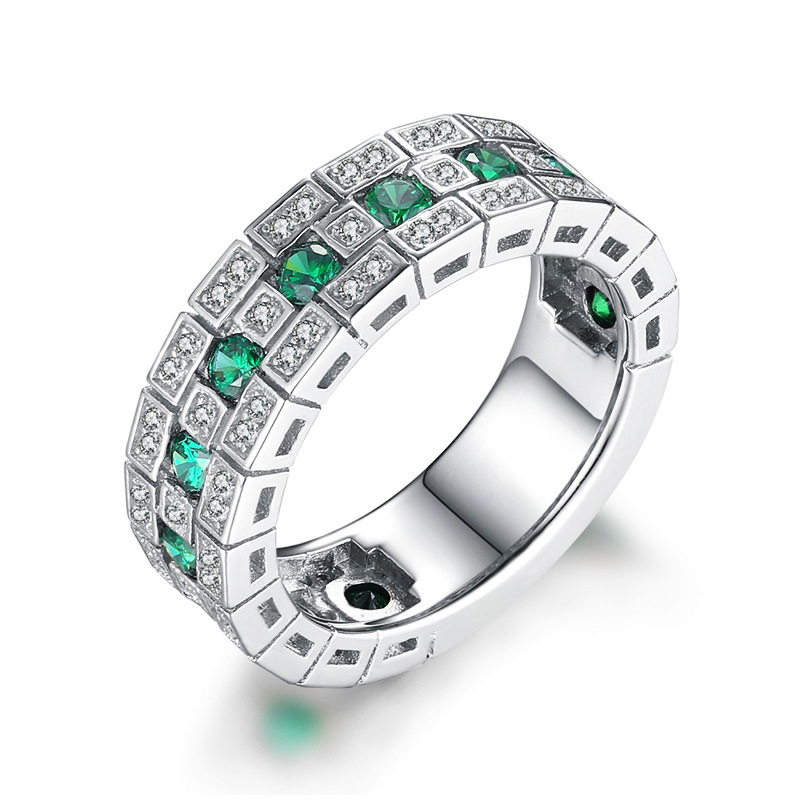 Small Design Men's Ring Vintage Full Diamond Wide Edition Universal Ring for Men and Women Dominant Index Finger Ring