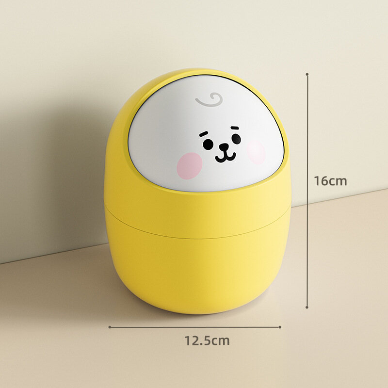 Desktop trash can press the living room luxury debris bucket car home desk dining room storage bin trash basket