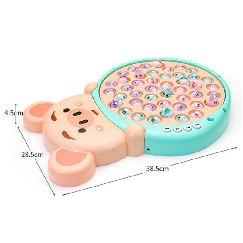 BolehDeals Kids Fishing Game Pig Magnetic Fishing Toy with Music Kids Birthday Gift Malaysia