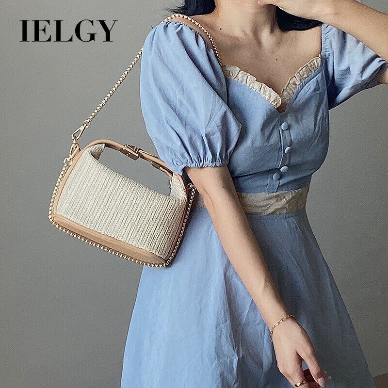 IELGY Weave Portable Khaki Casual All-match Crossbody Commuting Popular Women's shoulder bag