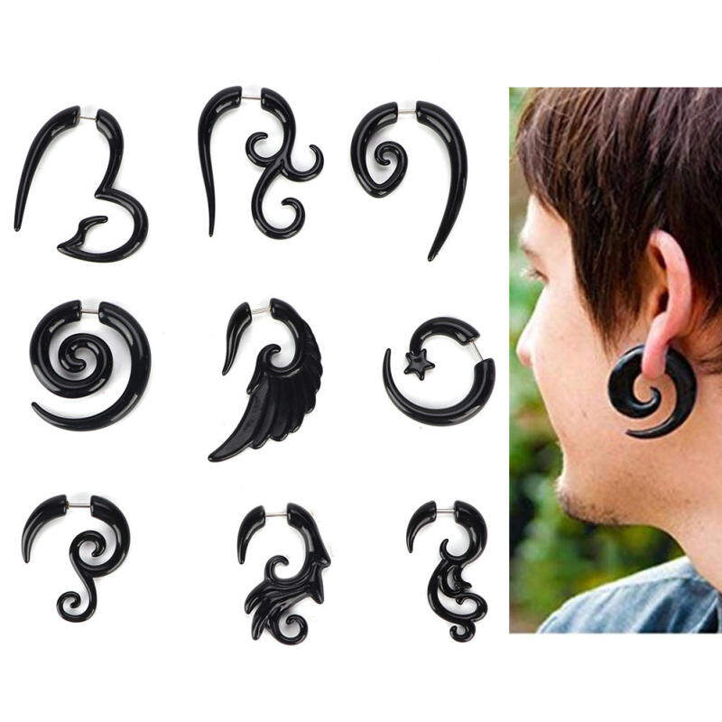 9 cái/bộ Acrylic Bông Tai Punk Phong Cách Ear Stud Piercing Đồ Trang Sức