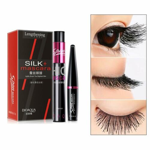 [Dorisna] 4D Silk Fiber Eyelash Mascara Extension Makeup Waterproof Silk + Mascara