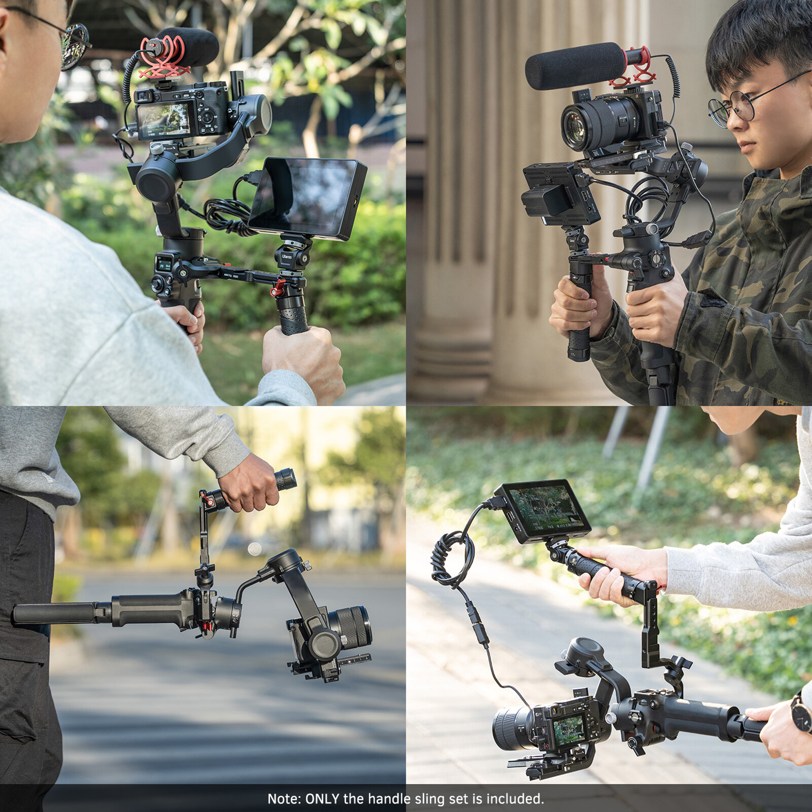 Andoer Tay Cầm Bằng Nhôm Với Lạnh Giày, Thay Thế Giao Diện Phổ Thông 1/4 3/8 Dành Cho DJI Ronin S 2 / Ronin SC 2 Gimble