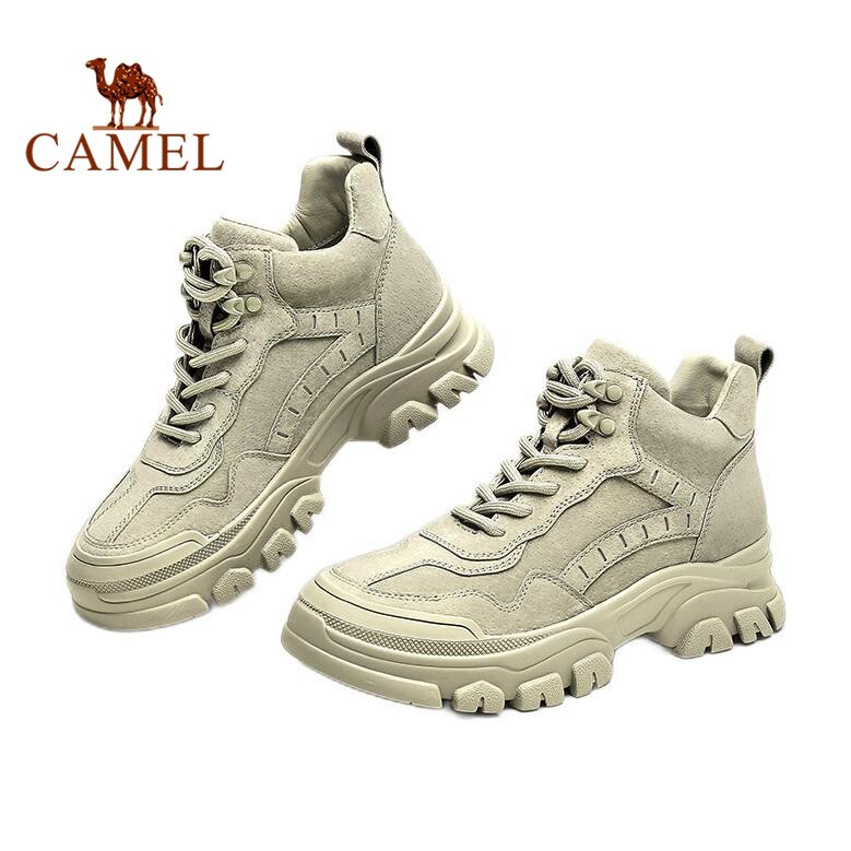 Camel women's outer boots high -top anti-slip working boots