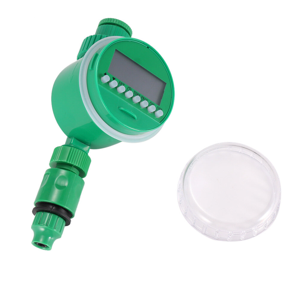 Electronic Automatic Irrigation Controller Watering Control Device LCD Display Automatic Intelligent Electronic Garden Water Timer Rubber Solenoid Valve Irrigation Sprinkler Control Irrigation Timer for Garden Adjustable Mode Spraying Garden Irrigation