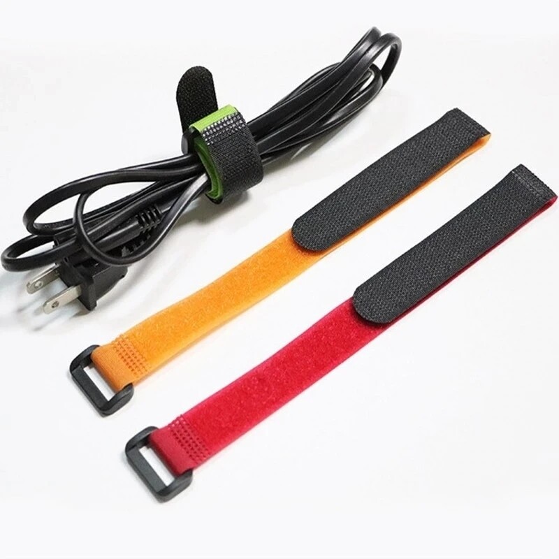 Băng keo dán cố định tự dính khóa dây đeo Khóa dán Velcro ni-lông móc có thể tái sử dụng dây dây buộc cáp và quản lý cáp vòng lặp nhanh 20/30cm