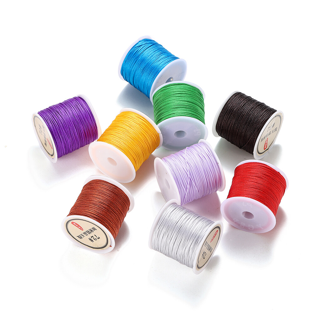 40 Dây Thừng Bện Thủ Công Bằng Nylon 0.8 Mm Mét/lô Vòng Cổ Dây Đính Cườm Phụ Kiện Tự Làm Đồ Trang Sức