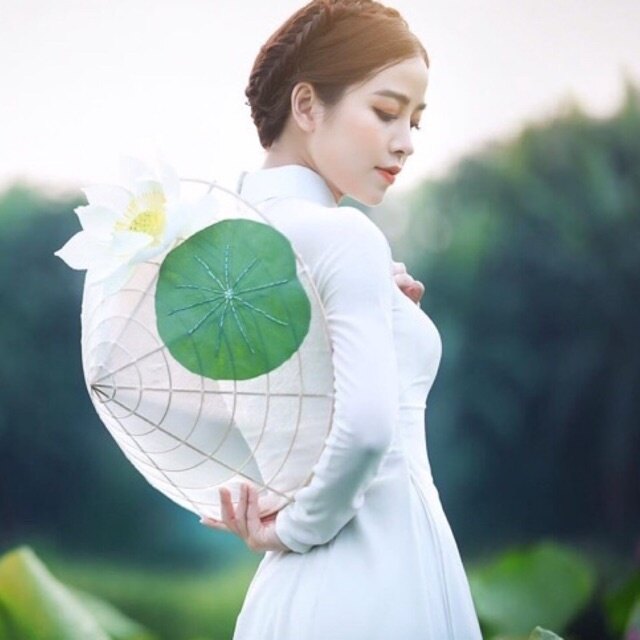 Nón hoa sen trắng - phụ kiện chụp ảnh