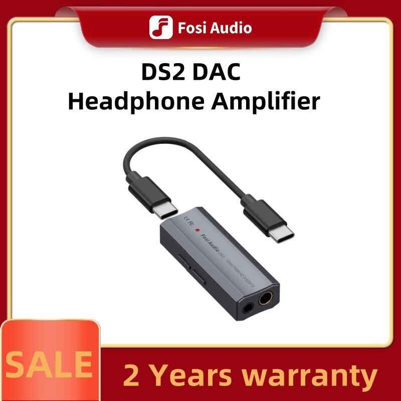 Fosi Audio DS2 DSD512 HiFi DAC Headphone Amplifier Mini Audio USB