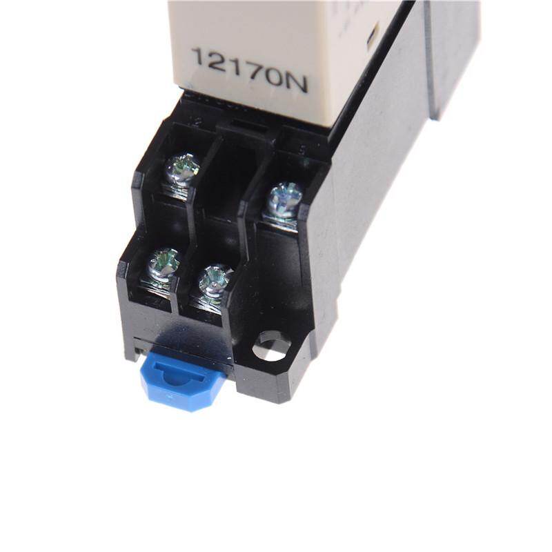 【gangke】220V H3Y-2 Power On Time Relay Delay Timer 0-30s/60s DPDT & Base Socket