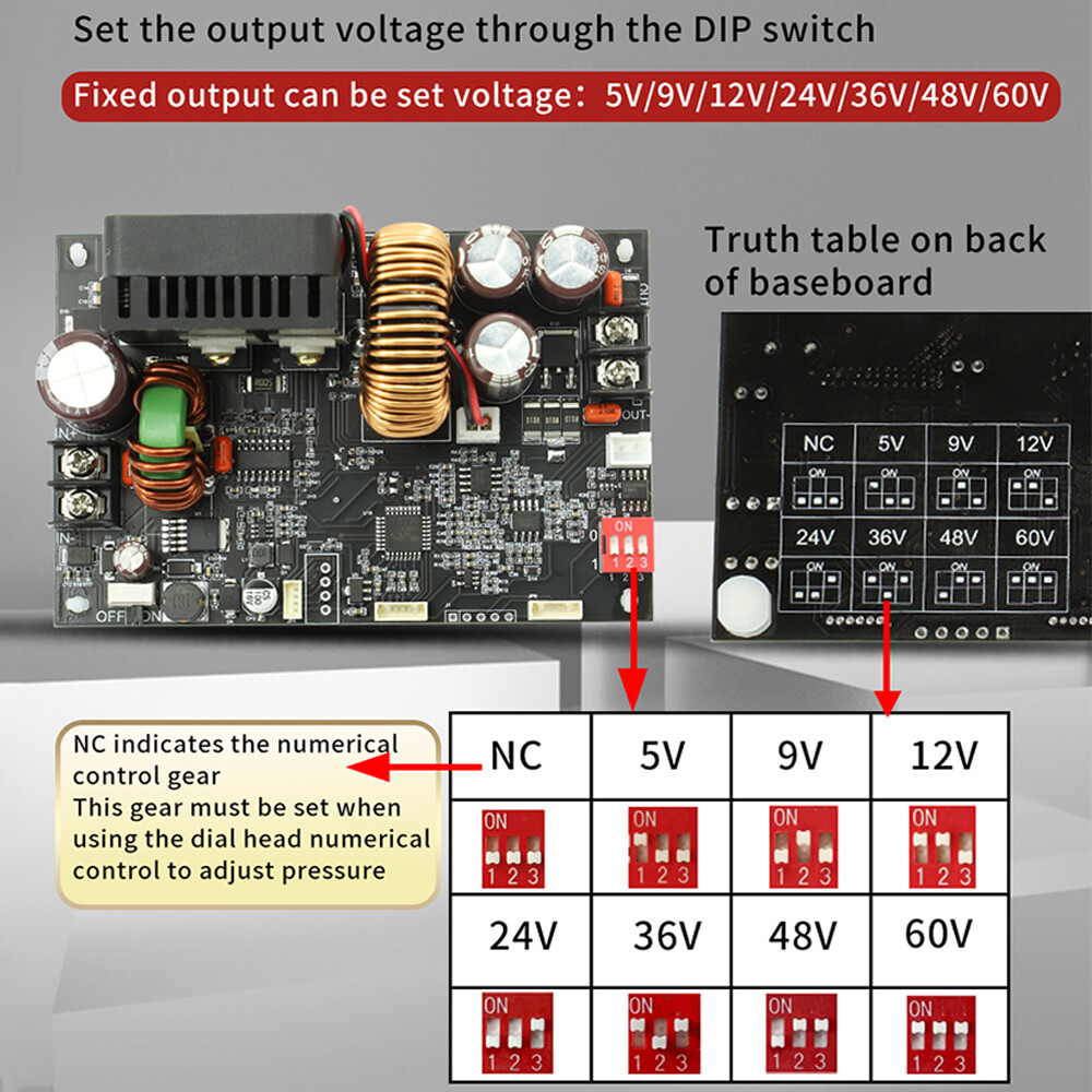 diymore XY6020L Numerical Control DC 6-70V Step Down Stabilized Power Supply Constant Voltage Current Buck Converter Module