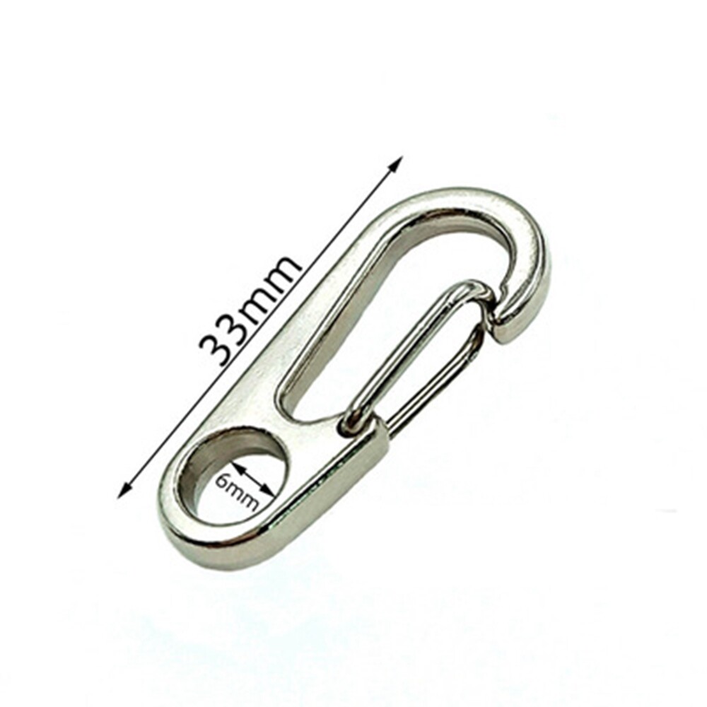 Safety Travel Tools D-Ring Key Chain D Carabiner Spring Clips Camping Keyring 