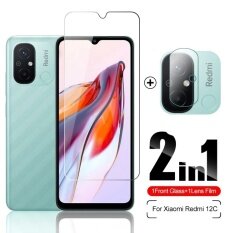 2 Trong 1 Phim Kính Cường Lực Cho Xiaomi Redmi 12C Redmi12C Miếng Bảo Vệ Màn Hình Camera Ống Kính Mặt Sau Kính Bảo Vệ Bọc Hoàn Toàn Tấm Dán Bảo Vệ Màn Hình