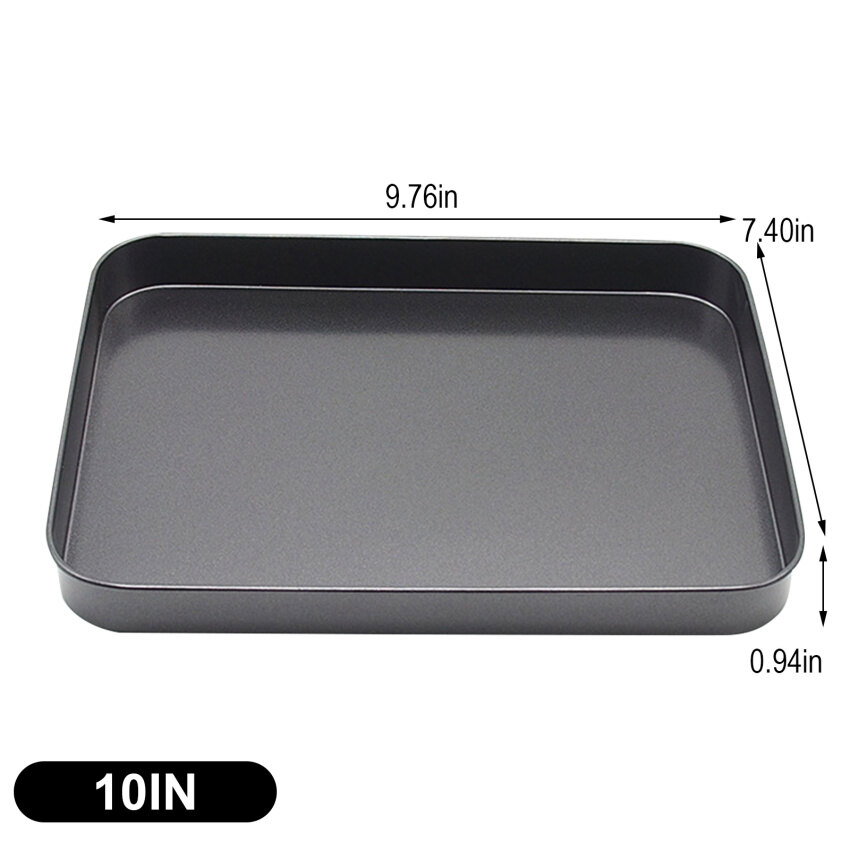Khay nướng bánh mì màu vàng/đen có chất liệu thép cacbon chống dính và kích thước 10 inch - INTL
