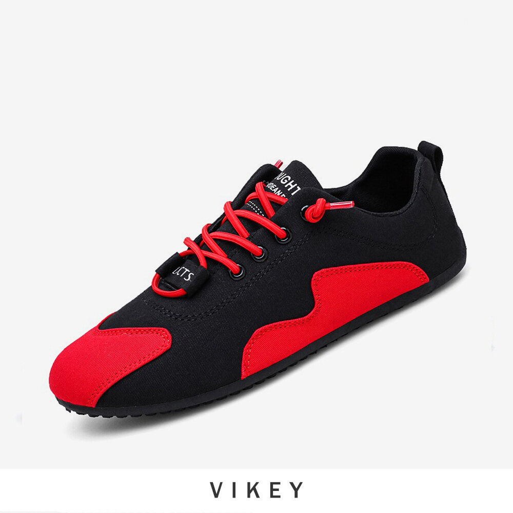 red suede casual slip on