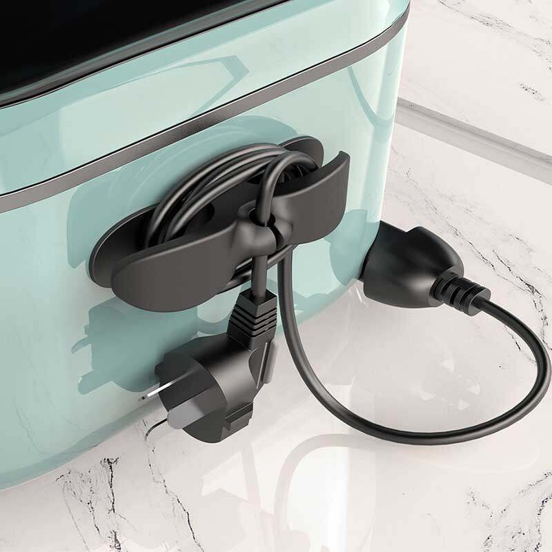 3Pcs Cord Organizer Winder Table Cable Management Cord Holder Cable Manager Fixed Clamp Wire Winder Kitchen Appliances Clips