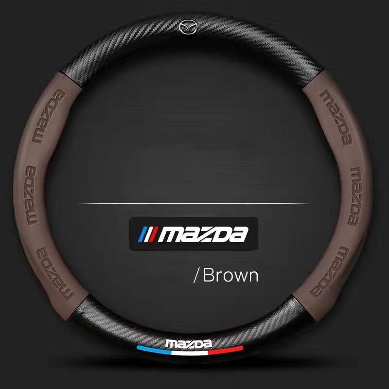 Car anti-skid carbon fiber steering wheel cover sports wind suitable for Mazda CX8 CX5 CX3 CX30 RX8 RX7 BT50 787B