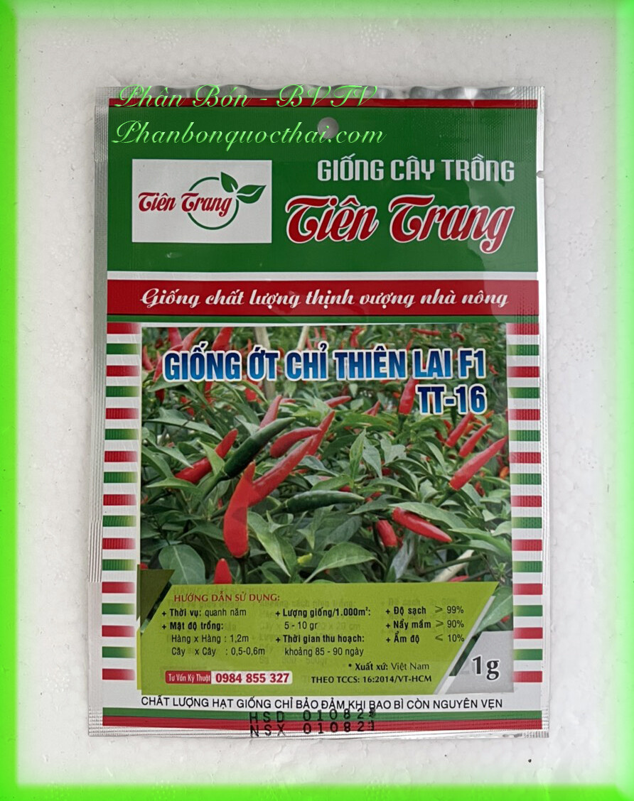 Hạt Giống Ớt Chỉ Thiên Siêu Cay,gói 55 - 60 hạt