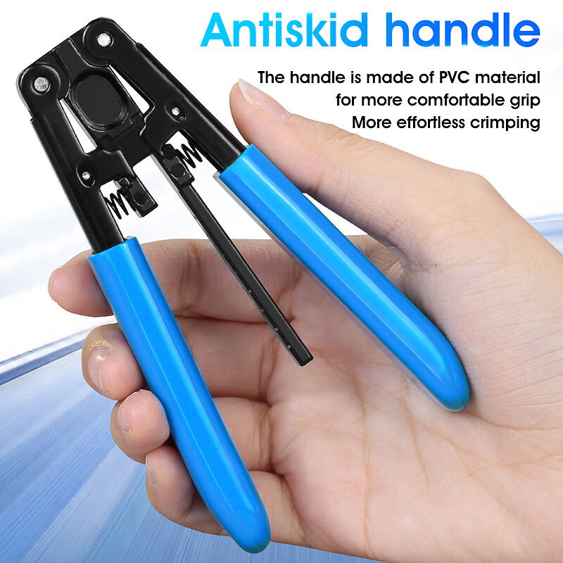 Optical Stripping Tool Cable Cutter Fiber Optic Stripper Pliers for FTTH Wire Cable Stripping Blue