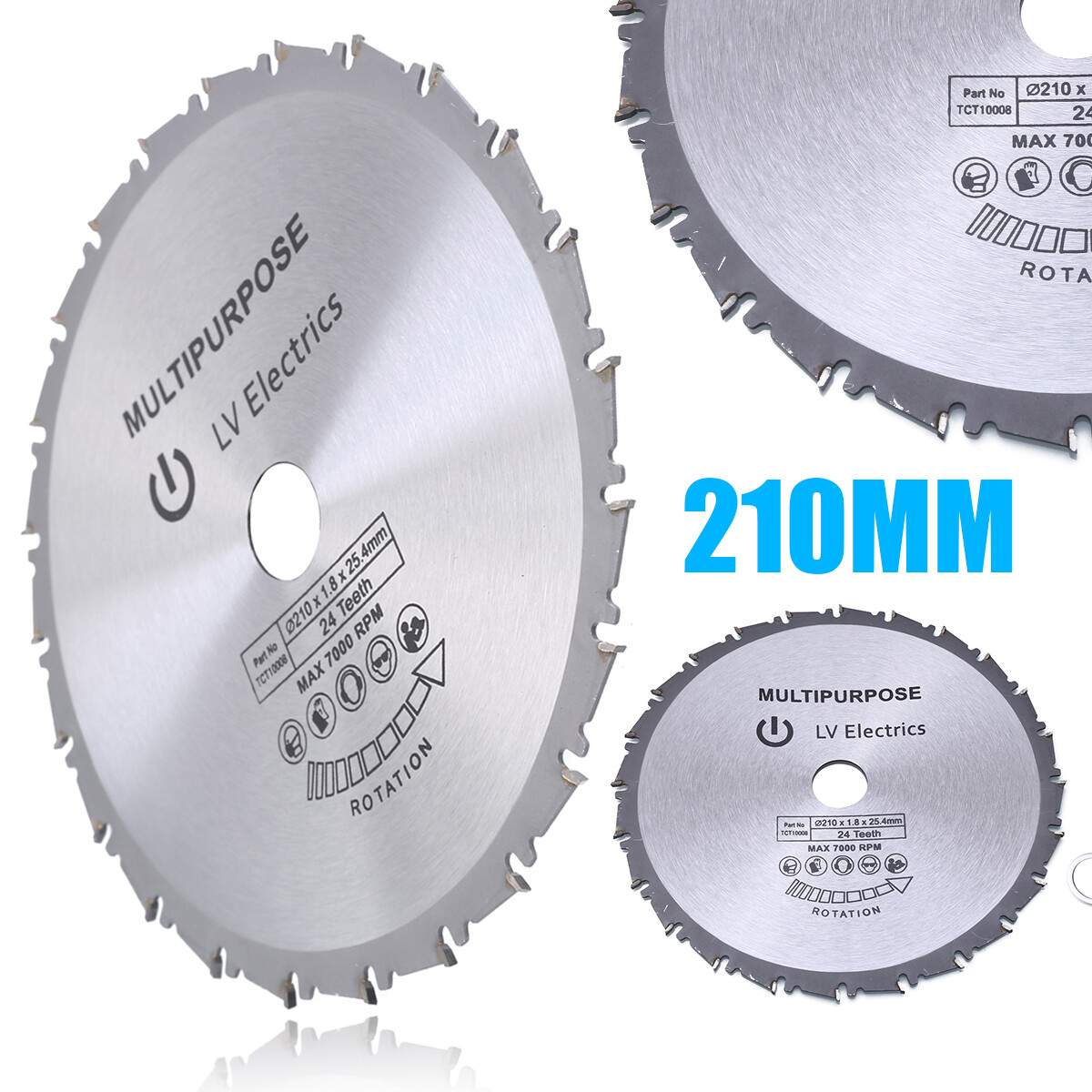 BOKALI 1PCS New 210mm Circular Saw Blade Disc For Rage Rage4 RageB 25.4mm Bore Evolution 24T