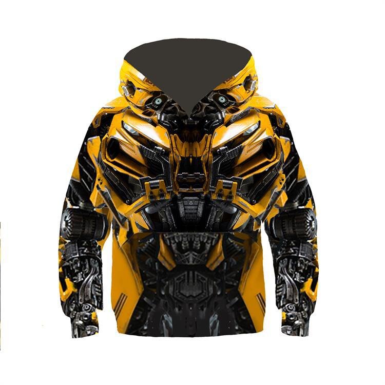 New Transformers Bumblebee Animation 3D Sweater Cosplay Children's Sweater