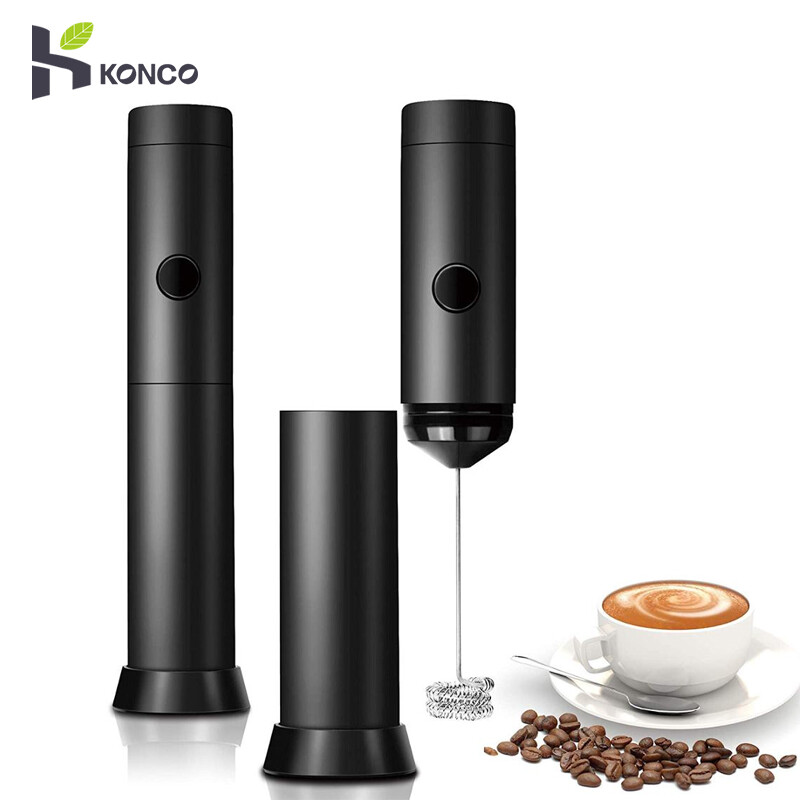 Konco Latte Coffee Cappuccino Milk Frother Whisk Head Electric Foam Maker 304 Stainless Steel Handheld Whisk with box