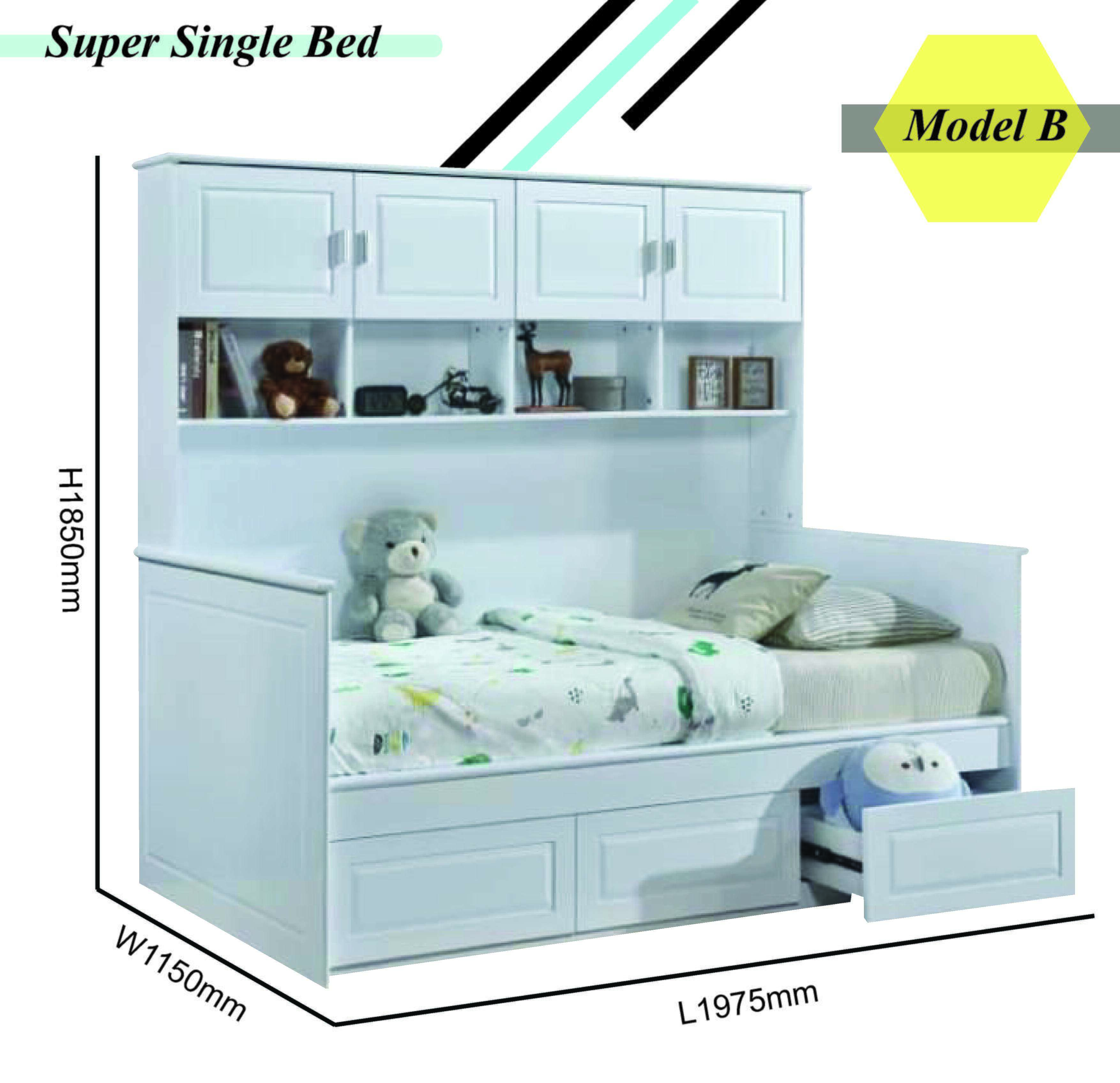 SUPER SINGLE BED /PULL OUT BED/STORAGE BED/BEDFRAME WITH PULL OUT/BED