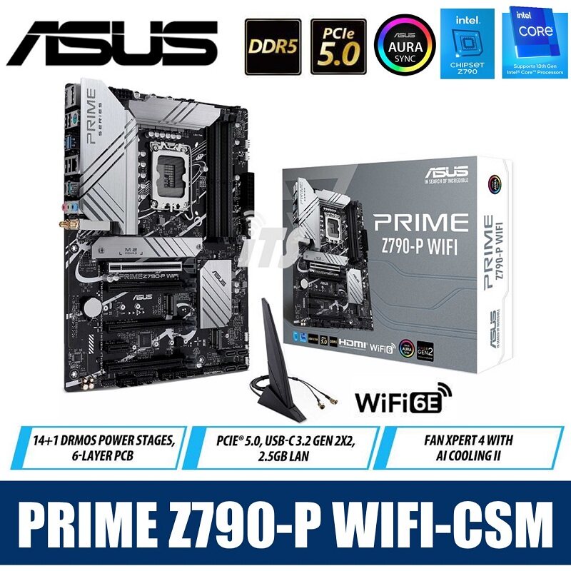 Asus PRIME Z790P WIFICSM DDR5 LGA1700 Mainboard 12th & 13th Gen