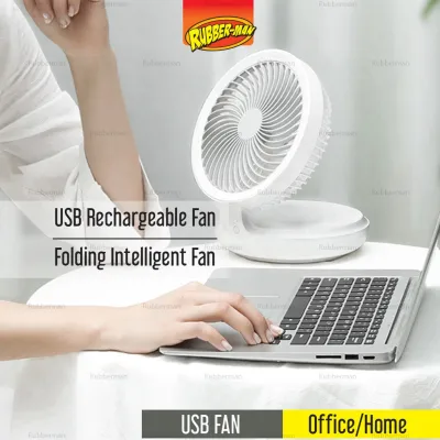 Rechargeable Fan mini Fan Folding Intelligent Desktop Fan USB Fan (6inch) Kipas USB Portable Fan