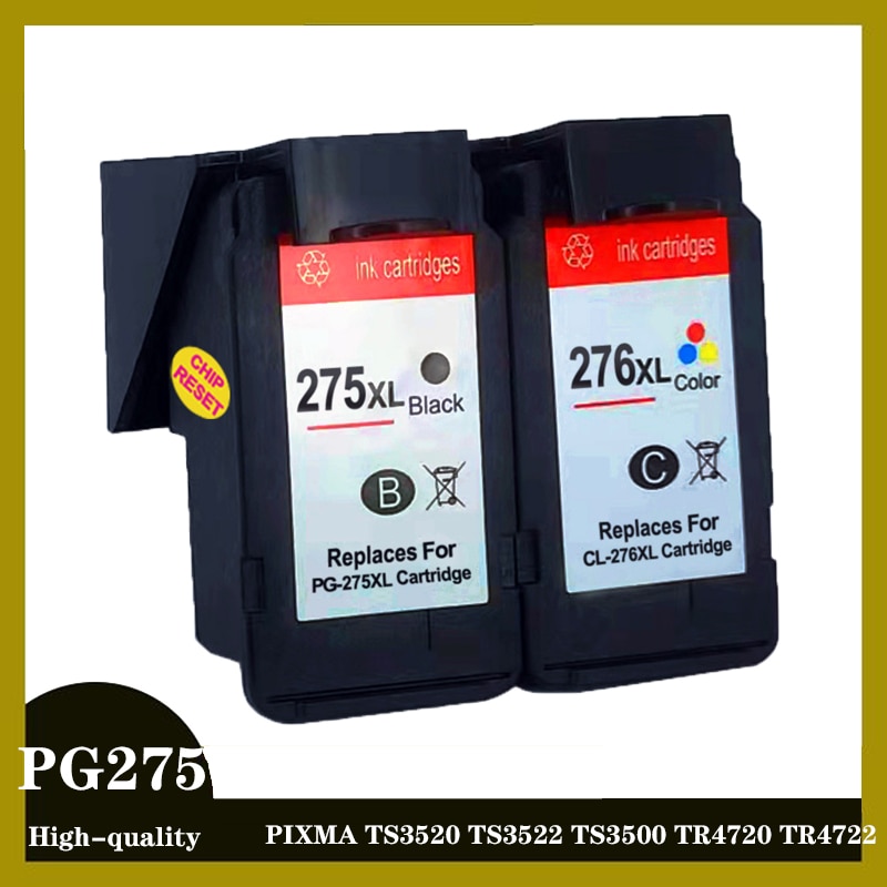 ColoWorld PG-275XL Black Ink Cartridge 2-Pack – For Canon Pixma TS3522 TR4720 TS3500 Printers