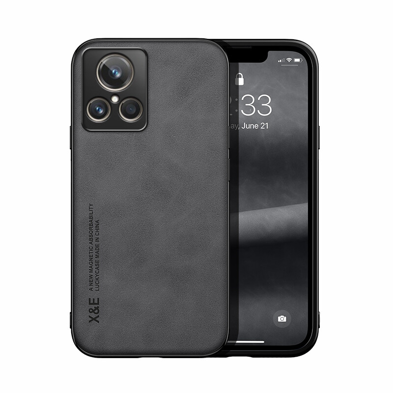 For oppo realme gt2 5g explorer master phone case,luxury leather skin sensing tpu wrap back cover