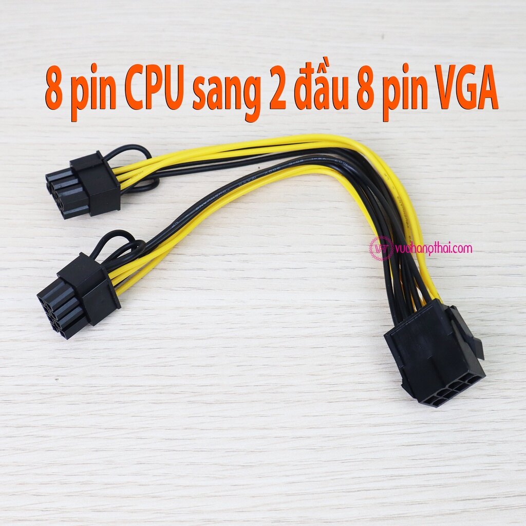Cáp chuyển nguồn 8 pin CPU sang 2 đầu 8 pin (6+2) cấp nguồn cho card đồ họa VGA