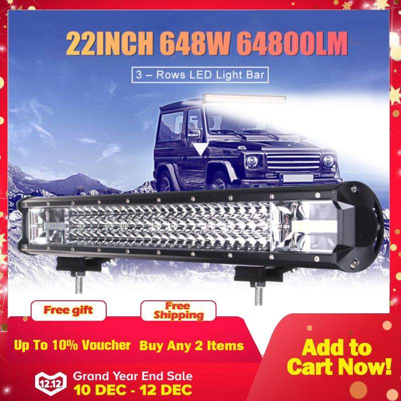【Free Pengiriman + Flash Deal】22 LED Batang Lampu Kerja Lampu Sorot Banjir Lampu Combo Lampu Mobil 162 W Lampu Mengemudi Truk Mobil Offroad Lampu Kabut IP68 DC10-30V