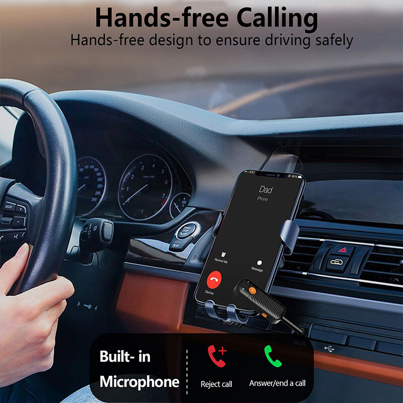 VAORLO Bộ Thu Âm Thanh Bluetooth 5.2 2 Trong 1 Bộ Thu Cuộc Gọi Rảnh Tay Bộ Chuyển Đổi Không Dây Điều Khiển Âm Lượng Cho Xe Hơi Máy Vi Tính T V
