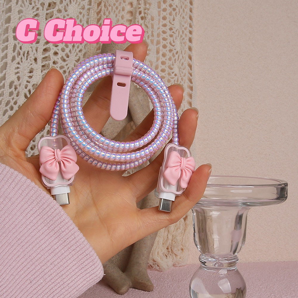 7IN1 Set CHARGER PROTECTOR with Laser Cable Protector Earphone Protector Cable Winder Compatible  for iPhone 18w 20w 14promax 14pro 14 ip12 11pro [cchoice]