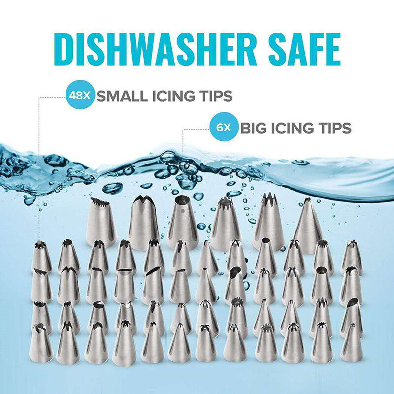 Bộ dụng cụ trang trí bánh bàn xoay 164 chi tiết, dụng cụ trang trí bánh chống trượt, Tự làm bánh