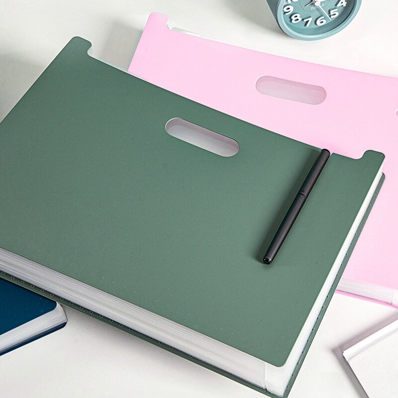 A4 Accordion Folder Clear Index Labels Expanding Document Folder File Organizer Desk Management for Office File Cabinet
