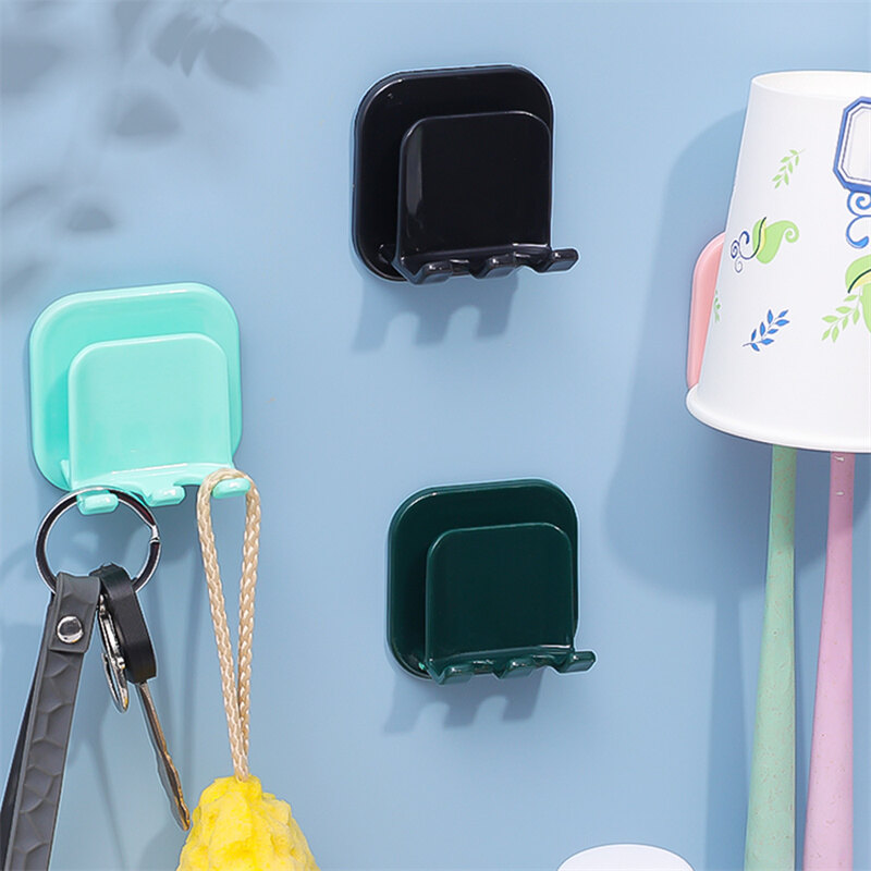 Wall Mounted Toothbrush Holder Punch-Free Cup Drying Rack Bathroom Space Saving Tooth Brush Storage Accessories
