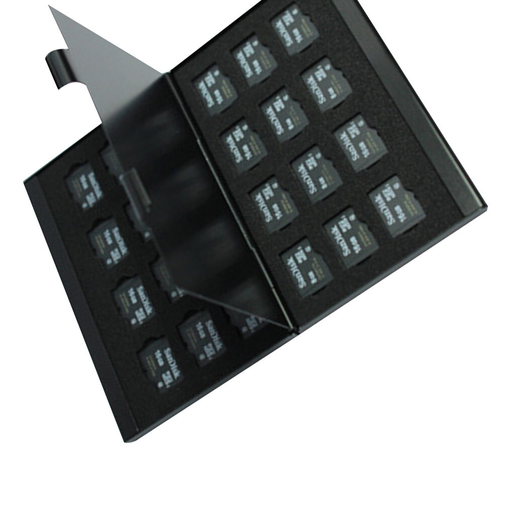 Aluminium Alloy Micro SD TF Cards Carrying Slim Holder Double Layers Memory Card Storage Case