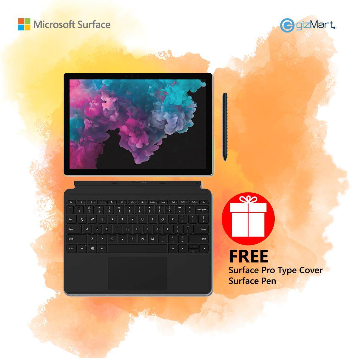 Microsoft Surface Pro 6 i7 / 256GB - 8GB RAM + Type Cover + Surface Pen Malaysia