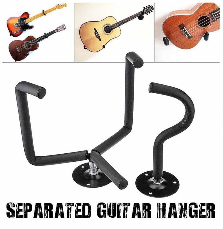 Guitar Wall Mount Acoustic/Electric/Classical Guitar Wall Hanger Slat Wall Horizontal Guitar Holder Stand Rack Malaysia
