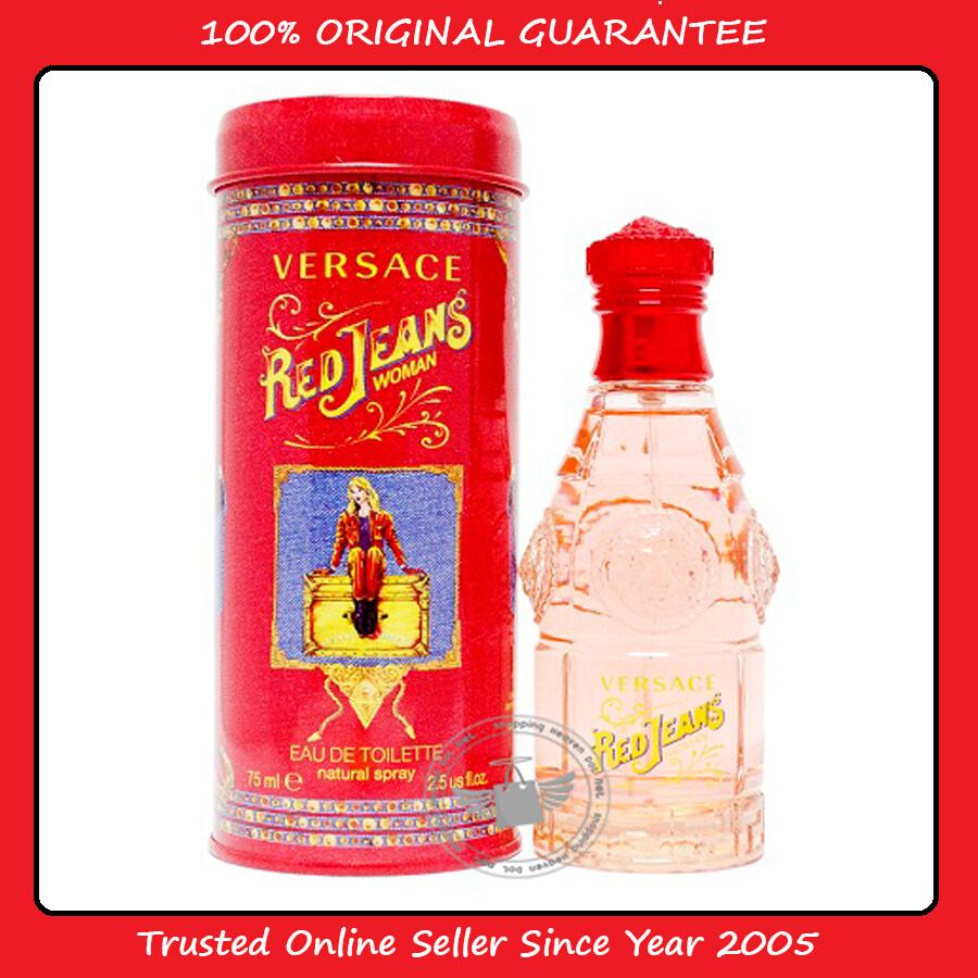 versace red jeans original