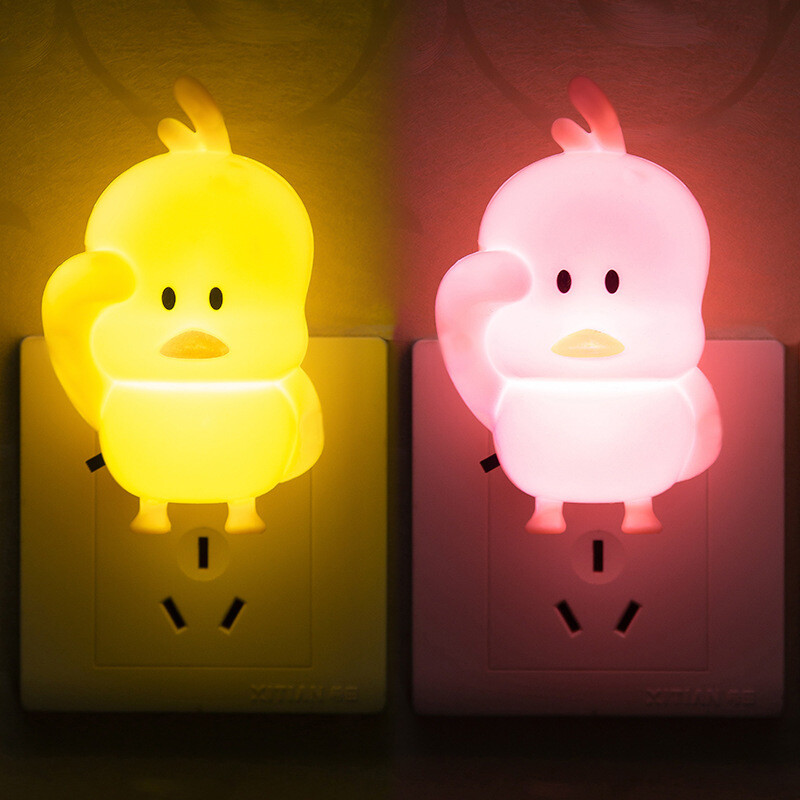 Dễ thương Vịt chuyển đèn ngủ LED phòng ngủ Đèn đầu giường ngủ sáng tạo ánh sáng ban đêm mới