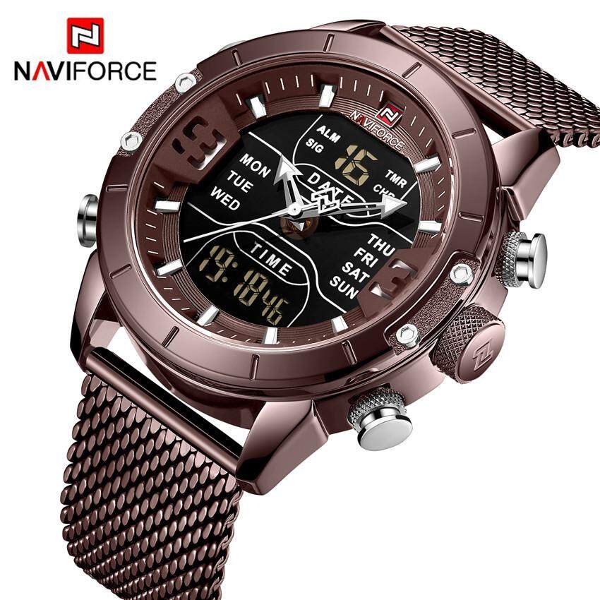NAVIFORCE Watches Men Quartz Wrist Watch Waterproof Business Army Military Wristwatches Man Male Casual Band Strap Clock Time Date Day Malaysia