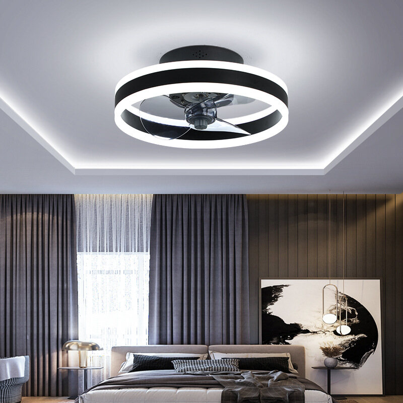 XIAOMIMIJIA Fan Light Ceiling Fan Light Ceiling Light Ceiling Fan Restaurant LED Frequency Conversion Belt Light Invisible