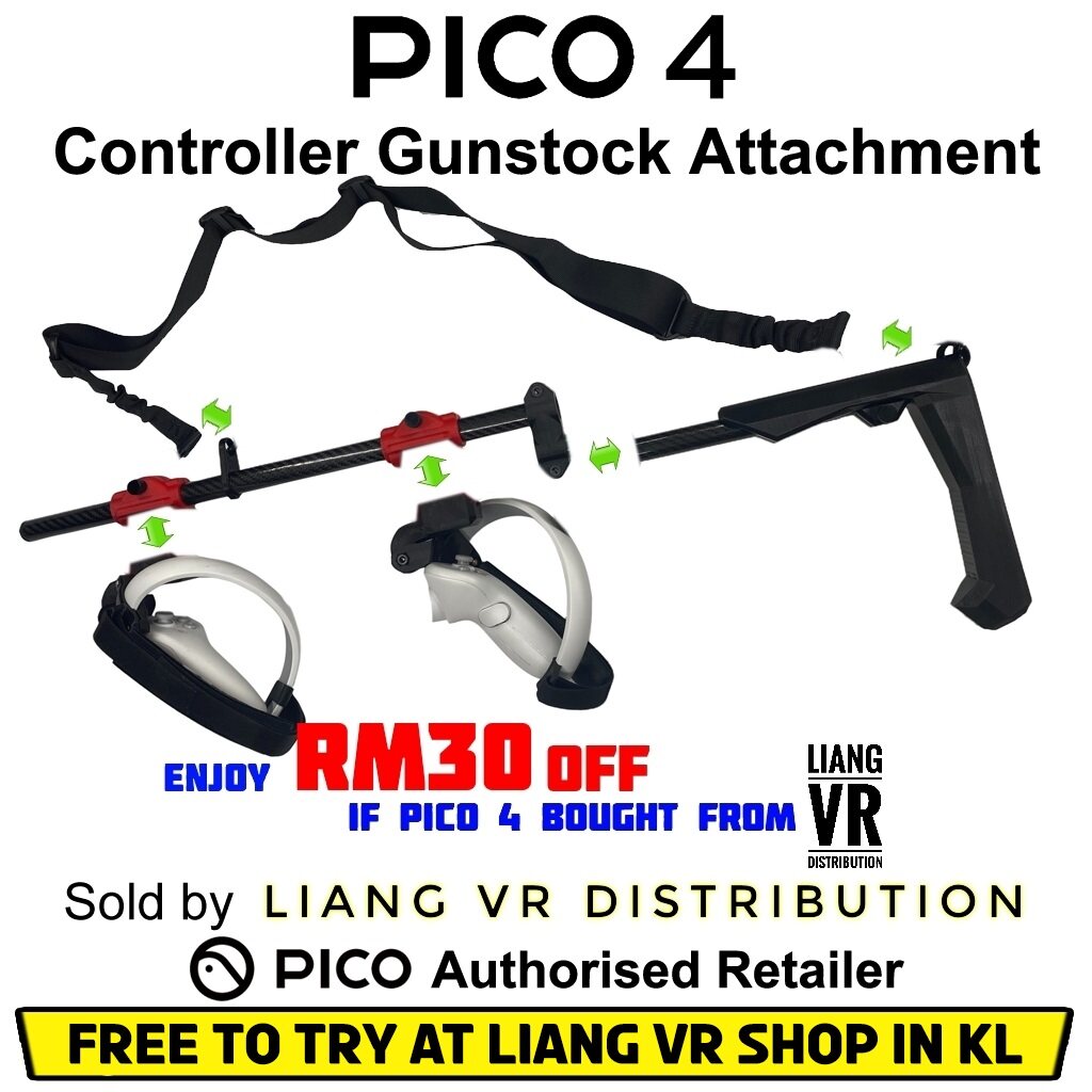 Pico 4 Virtual Reality Gunstock Controller Attachment | Lazada