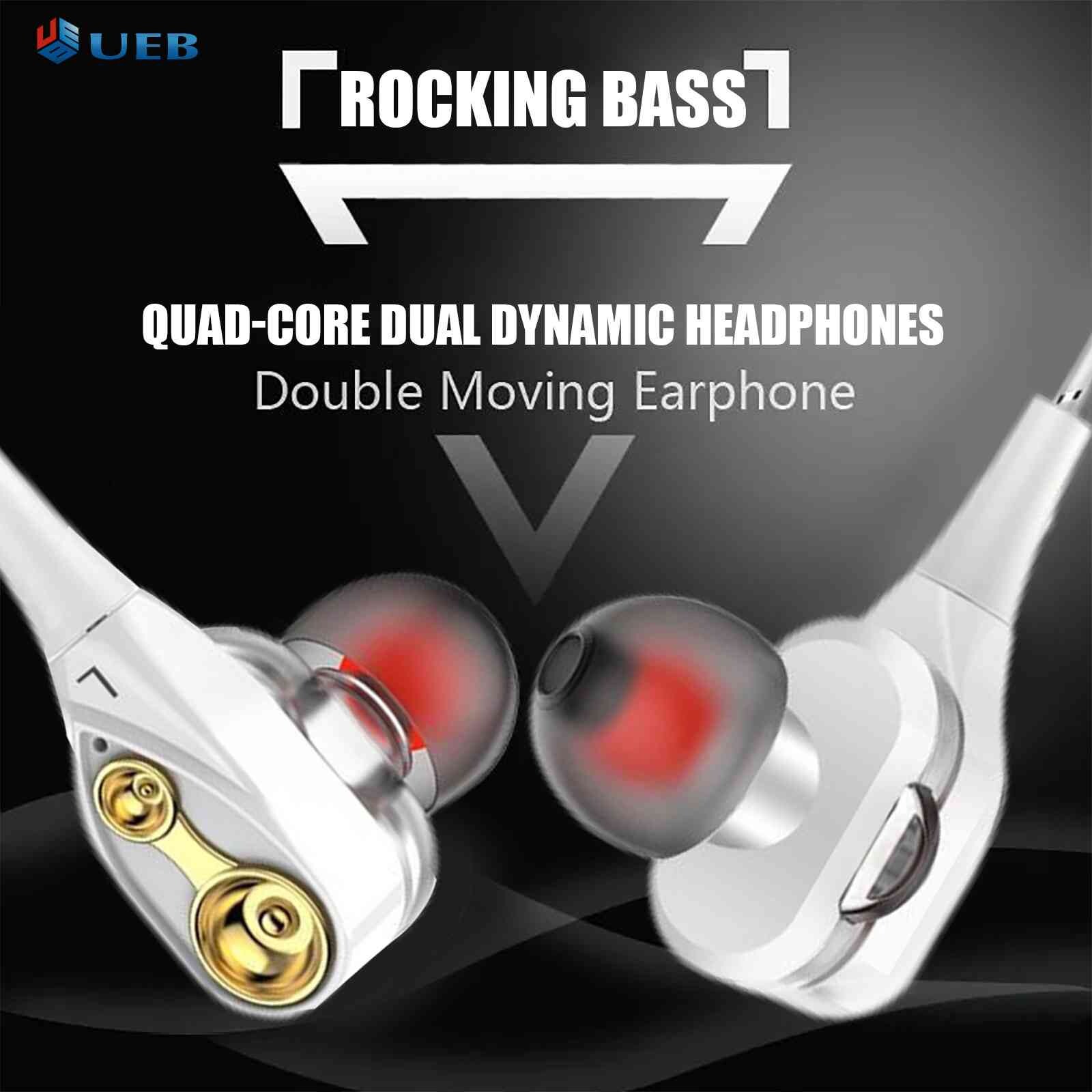 3.5mm Wired Headset Deep Bass In-ear Music Headset with Microphone Sports Wired Headphones Noise Cancelling Dynamic Balanced Armature for Mobile Phone