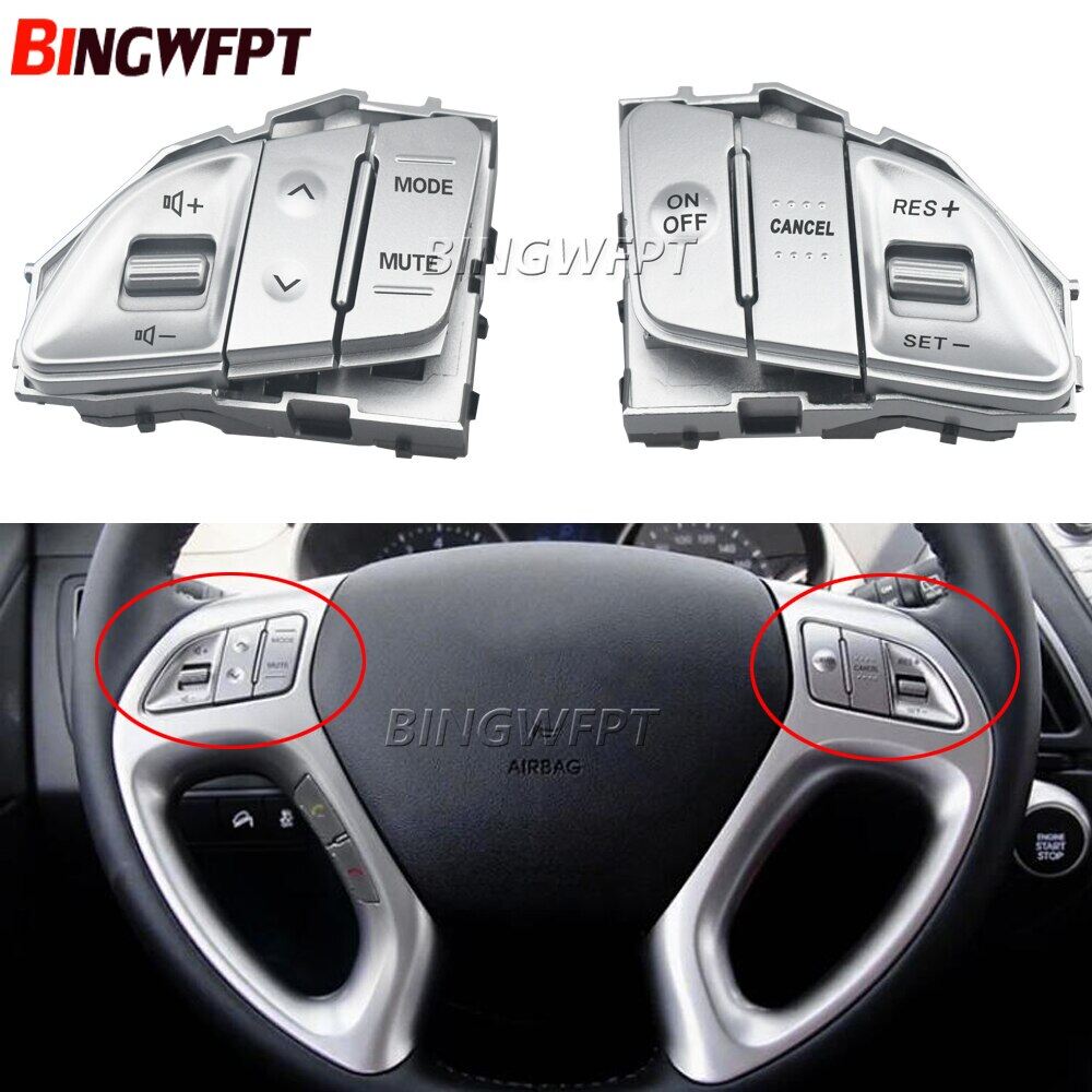 Multi-Function Steering Wheel Button Volume Adjustment Button Cruise Control Switch For Hyundai Tucson IX35 2010 - 2017