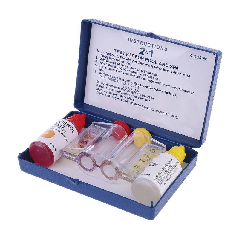 PH Chlorine Water Quality Test Kit Swimming Pool Hydroponics Aquarium Tester